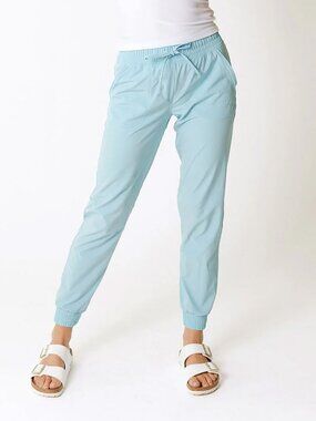 Albion Fit Destination Joggers Aqua Blue NWT Medium Tall